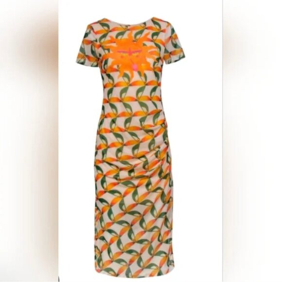 Farm Rio Midi Mesh Lined Dress size XXS - Picture 2 of 7